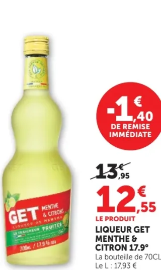 Liqueur Get Menthe & Citron 17,9°