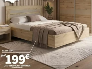 Lit seul 140x190cm + Sommier