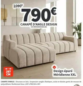 Canapé d'angle design Conforama