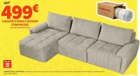 Canapé d'angle design compressé Conforama