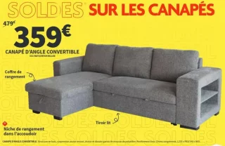 Canapé d'angle convertible