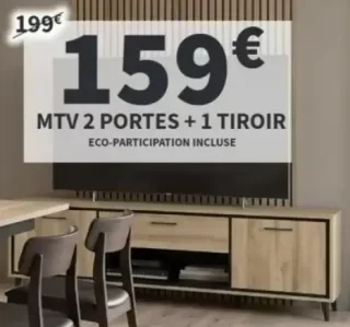 MTV 2 portes + 1 tiroir