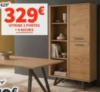 Vitrine 2 portes + 4 niches
