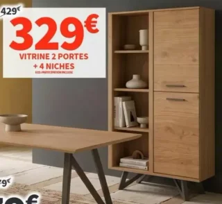 Vitrine 2 portes + 4 niches