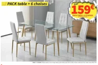 PACK table + 6 chaises