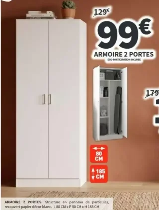 Armoire 2 portes Conforama