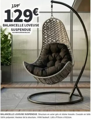 Balancelle loveuse suspendue