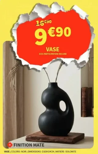 Vase coloris noir