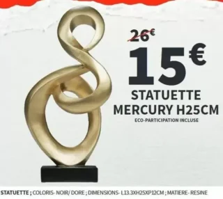 Statuette Mercury H25cm