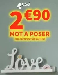 Mot à poser Love Conforama