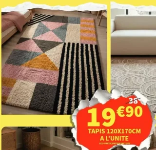 Tapis géométrique multicolore 120x170cm