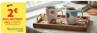 Mug Abstrait 34cl Céramique Multicolore