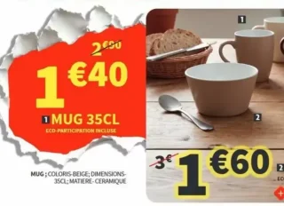 Mug 35cl Céramique Beige