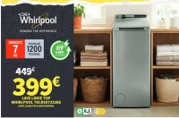 Lave linge top Whirlpool TDLRSX7232BS