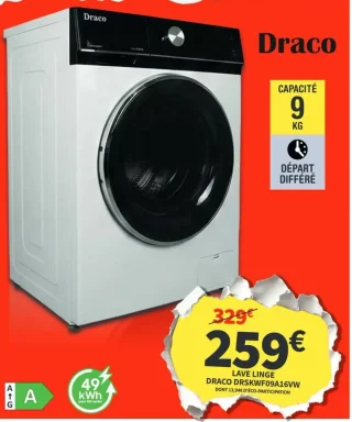 Lave linge DRACO DRSKWF09A16VW