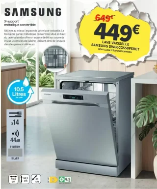 Lave-vaisselle Samsung DW60CG550FSRET
