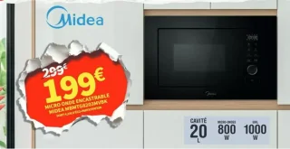 Micro-onde encastrable Midea MBMTG8203MVBK