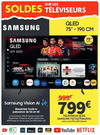 Téléviseur QLED SAMSUNG TQ75Q7FAAUXXC