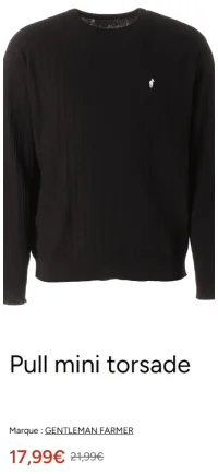 Pull mini torsade Gentleman Farmer