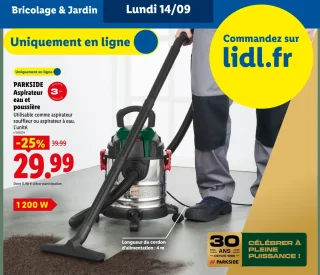Aspirateur eau et poussière PARKSIDE