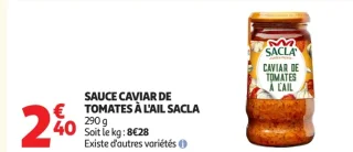 Sauce caviar de tomates à l'ail Sacla