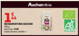 RIZ BASMATI BIO AUCHAN