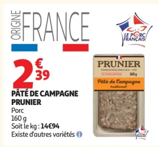 Pâté de campagne Prunier