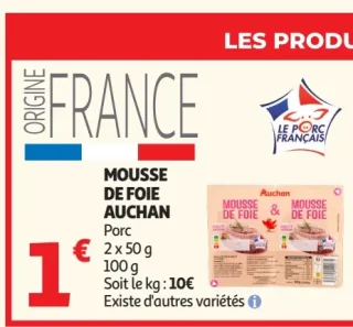 Mousse de foie Auchan
