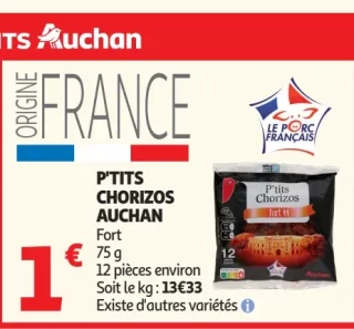 P'tits chorizos Auchan