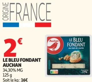 LE BLEU FONDANT AUCHAN