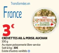 CREVETTES AIL & PERSIL AUCHAN