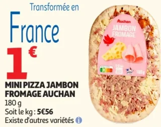 MINI PIZZA JAMBON FROMAGE AUCHAN