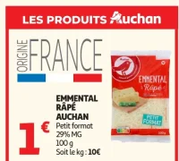 Emmental râpé Auchan