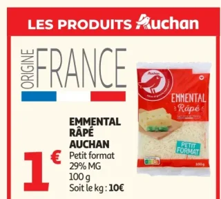 Emmental râpé Auchan