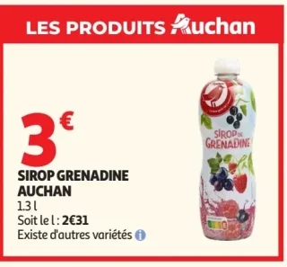 Sirop Grenadine Auchan