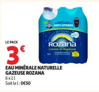 Eau minérale naturelle gazeuse Rozana
