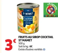 Fruits au sirop cocktail St Mamet