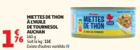 Miettes de thon à l'huile de tournesol Auchan