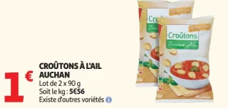 Croûtons à l'ail Auchan