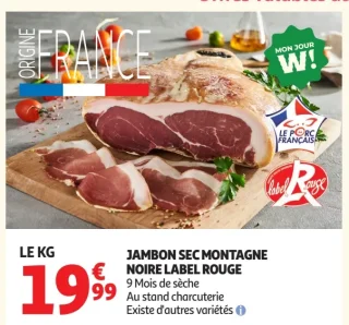 Jambon Sec Montagne Noire Label Rouge