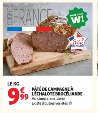 Pâté de campagne à l'échalote Brocéliande