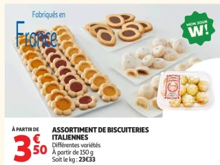 Assortiment de biscuiteries italiennes