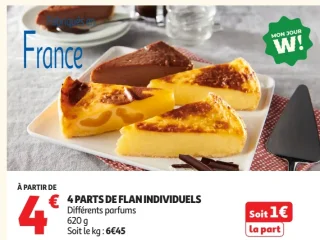 4 Parts de flan individuels