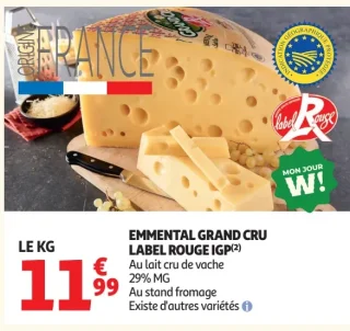 Emmental Grand Cru Label Rouge IGP