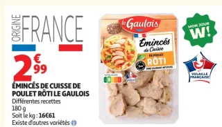 Émincés de cuisse de poulet rôti Le Gaulois