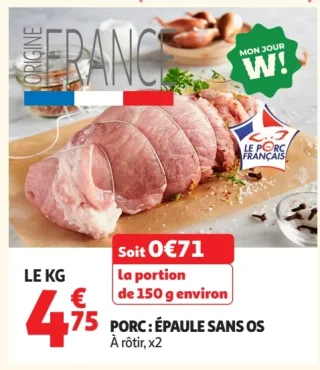 Porc : Épaule sans os