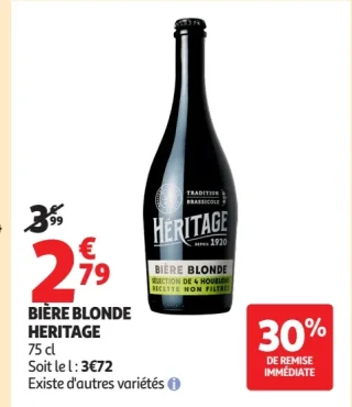 BIÈRE BLONDE HERITAGE