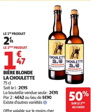 Bière Blonde La Choulette