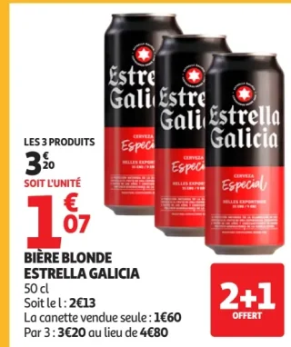 BIÈRE BLONDE ESTRELLA GALICIA