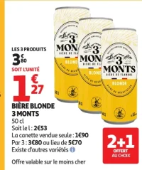 BIÈRE BLONDE 3 MONTS